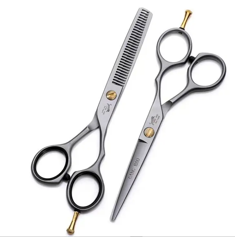 FYD Professional Hair Scissors Cut Hair Cutting Salon Scissor Makas Barber Thinning Shears Hairdressing Scissors Set