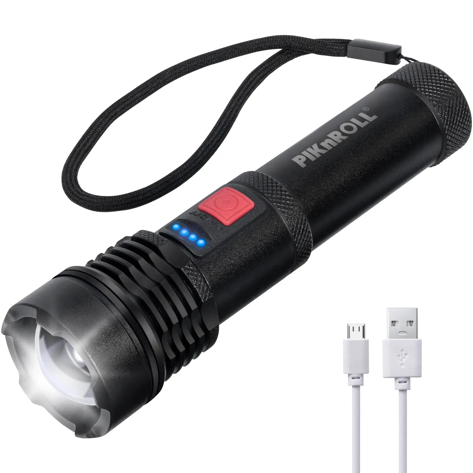 Torche forte de lumière LED de preuve rechargeable en aluminium incassable de l'eau IP54 pour extérieur