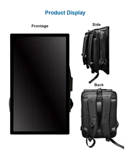 21.5 Inch LCD Screen Backpack Billboard Android LCD Signage Human Walking Billboard For Indoor Outdoor Advertising