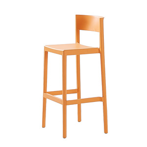 Tabouret de bar haut design moderne et minimaliste en plastique écologique pour café commercial, chaise de réception d'hôtel, banc de réception - Product Image 1