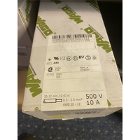 100x 254-458 Bloque de terminales con abrazadera de resorte de 8 polos 1,5 mm² gris - Nuevo