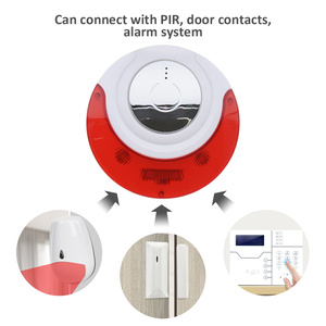 Sirène d'alarme intérieure sans fil unidirectionnelle 433MHz 868MHz 100dB haut décibel avec prise d'alimentation UE et batterie de secours pour l'alarme de mise au point - Product Image 5