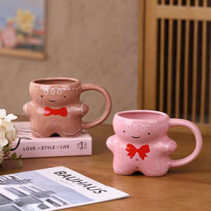 <span class=keywords><strong>Tazas</strong></span> <span class=keywords><strong>Kawaii</strong></span> de pan de jengibre, <span class=keywords><strong>tazas</strong></span> de Feliz Navidad, taza de café de cerámica para parejas - Product Image 1