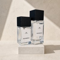 Flacons de parfum OEM, flacons de parfum vides, 30 ml, vente en gros, rectangulaires, 50 ml, anti-fuite, vintage, transparents, avec boîte