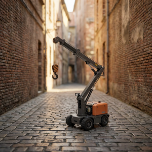 Mini <span class=keywords><strong>Gru</strong></span> Elettrica Semovente Certificata CE con Sollevatore Idraulico per Movimentazione Materiali in Fabbrica - Product Image 1