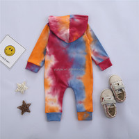Combinaison pour bébé personnalisée de qualité supérieure, vêtements pour nouveau-nés, vêtements pour enfants, tissu naturel, couleurs mélangées, manches à volants, combinaison en coton pour bébé