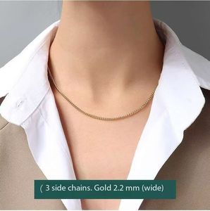 Venta al por mayor <span class=keywords><strong>de</strong></span> joyería <span class=keywords><strong>de</strong></span> moda Cruz cadena <span class=keywords><strong>Manzanita</strong></span> serpiente hueso cadena titanio acero 18K collar <span class=keywords><strong>de</strong></span> oro - Product Image 3
