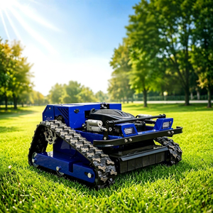 Free Shipping CE EPA Approved Petrol-<b>Powered</b> Tracked RC Lawn Mower 500mm Wide Cut 45 Slope Climb 5.5HP Remote Control - Product Image 1