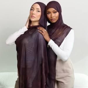 最新デザイン竹モーダル通気性軽量ソフトコットンモーダル織りモーダルイスラム教徒女性ショールヒジャーブスカーフ - Product Image 2