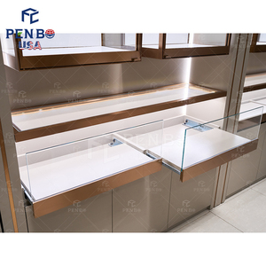 Mall Store Interior Design Luxury Glass Showcase Jewelry Showcase With Led Light <b>Lockable</b> Display <b>Cabinet</b> - Product Image 4