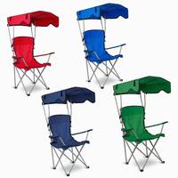 Chaise de camping pliable moderne en acier au carbone avec dossier et poches latérales de rangement en tissu Oxford pour l'extérieur – Vente en gros
