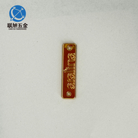 Étiquette métallique en alliage de zinc personnalisée Lianxu OEM ODM avec logo de marque sur mesure pour vêtements