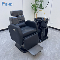 Chaises modernes de shampooing de lavage de tête de salon de barbier de meubles de salon avec la circulation de l'eau