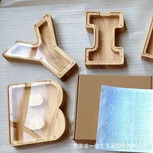 Grande tirelire avec lettres anglaises, couleur anthracite, figurine pour enfant, pot à monnaie, tirelire qui accepte uniquement les pièces. - Product Image 4