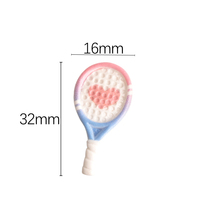Nouveaux charms en résine en forme de raquette de tennis pour la création de bijoux faits main en colle crème DIY et la décoration