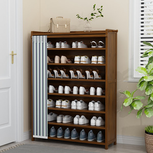 Simple dustproof shoe rack, multi-layer bamboo shoe rack, home shoe cabinet, entryway storage, partition - Product Image 4