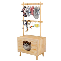 Meilleures ventes : Meuble d'appoint d'intérieur en bois, style maison pour chat, également servant de placard pour chien et de porte-vêtements pour chaton