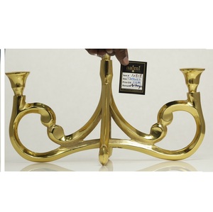 Portavelas de aluminio chapado en oro de primera calidad para decoraciones del hogar Portavelas de buen nombre - Product Image 2