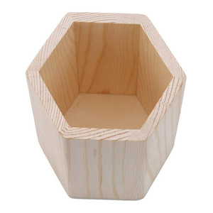 Support à crayons en bois brut en gros, porte-stylo vierge en bois massif pour enfants, idéal pour le bricolage, la peinture, <span class=keywords><strong>organisateur</strong></span> de <span class=keywords><strong>bureau</strong></span> à peindre - Product Image 2