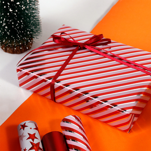 Wholesale 80g <b>Birthday</b> Valentine's Day Metallic <b>Paper</b> 43*300cm Gift Luxury Custom Packaging <b>Wrapping</b> <b>Paper</b> Roll - Product Image 1