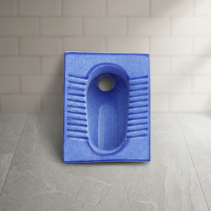 Casserole accroupie en céramique bleu ciel rustique Orissa-Toilette de WC de qualité d'exportation au meilleur prix FOB de l'Inde - Product Image 1