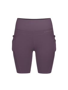 High Waisted Women's Athletic Shorts XL Solid Color Polyester Elastic Waist Fitted Yoga Wear - Product Image 1