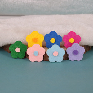 Autocollants en feutre multicolores pastel, embellissements floraux non tissés pour mur <span class=keywords><strong>photo</strong></span>, scrapbooking et <span class=keywords><strong>d</strong></span>écorations DIY faites à la main - Product Image 2