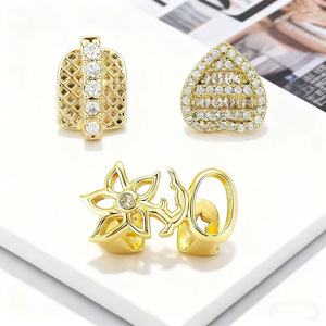 <span class=keywords><strong>HCG</strong></span>-379 Nouveauté : Coque dentaire unisexe plaquée or avec zircons, motifs étoile, cœur, croix – Décoration tendance pour les dents, idéale pour les fêtes - Product Image 3