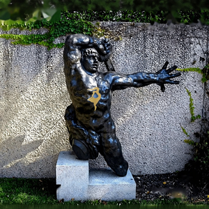Sculpture en bronze du Guerrier de Montauban par <span class=keywords><strong>Antoine</strong></span> Bourdelle, technique de moulage de 5 mm d'épaisseur, art métallique - Product Image 1