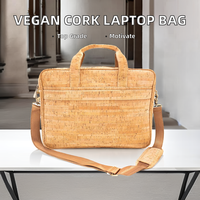 Porte-documents pour ordinateur portable en liège naturel 100 % végétalien durable 2026 pour hommes avec fermeture éclair