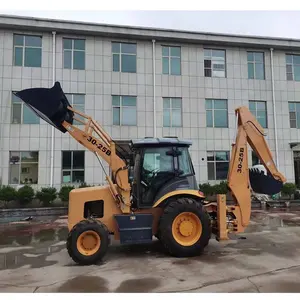 Double busy wheel excavator loader construction project shovel digging operation equipment