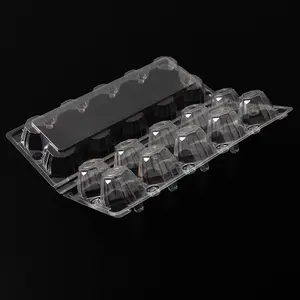 Factory 10 Cells Holes blister Egg Packing Box PVC PET Packaging Box Clear Plastic Box