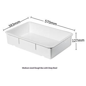 Bacs de Fermentation et de Stockage Empilables en Plastique Blanc Essentiels avec Couvercles pour Boulangeries Commerciales - Product Image 4