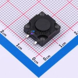 K2-1841SP-E4SW-02 Tactile Switch SMD-4P,12x12mm Switch Single Pole Single Throw Round Button 2.5N Vertical Mount - Product Image 1