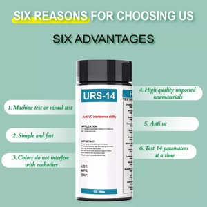 Bandelettes réactives d'analyse d'urine de qualité médicale, 100 unités/paquet, certifiées CE pour le diagnostic clinique des infections urinaires - Product Image 1