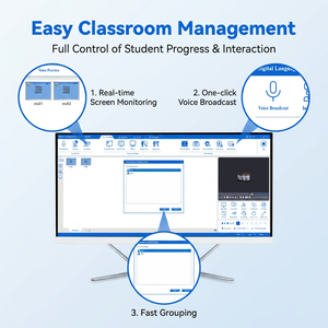แลปเพื่อการศึกษา Aio PC พร้อมระบบการเรียนรู้ภาษาแบบโต้ตอบสำหรับห้องแล็บภาษาของโรงเรียน - Product Image 3