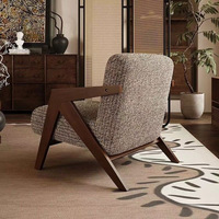 Ensemble de fauteuils d'appoint en bois moderne, fauteuil avec dossier, design modulaire fait à la main pour la chambre à coucher, la salle à manger, le salon, usage domestique