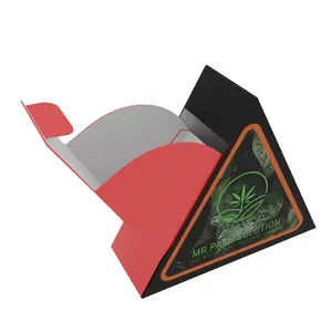 Caja de papel triangular compostable a prueba de olor ecológico profesional para latas de estaño
