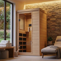 Sauna infrarouge lointain pour 1 ou 2 personnes, cabine de sauna sec