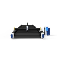 Machine de découpe laser à fibre grand format haute puissance modèle portique, contrôle CNC automatique, système Cypcut, rails de guidage HIWIN, fichier AI