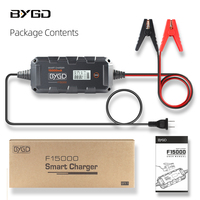 Nouveau chargeur de batterie AGM/GEL/Lithium 2A/4A/8A/15A haute puissance, chargeur de batterie portable pour véhicule 6V/12V/24V au plomb-acide BYGD Eight