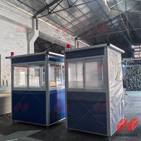 Kiosque de sécurité moderne à faible coût, facile à assembler, imperméable, durable, écologique, panneaux sandwich, plans de conception de cabine