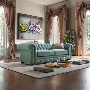 ชุดโซฟาเชสเตอร์ฟิลด์สไตล์อเมริกันโบราณมีหลายสีให้เลือก - Product Image 2