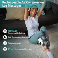 Masseur de mollet à pression d'air sans fil Masseur de jambes à compression chaude pour la relaxation musculaire des pieds et la circulation sanguine