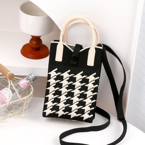 Borsa a <span class=keywords><strong>tracolla</strong></span> <span class=keywords><strong>mini</strong></span> in maglia con cinturino regolabile multiuso, nuova borsa tote casual alla moda in maglia per donna, per uscite quotidiane - Product Image 5