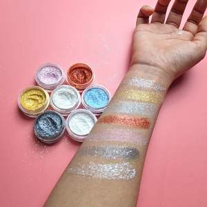 อายแชโดว์เนื้อฝุ่นประกายมุกสีชัดเจน 8 เฉดสี ปราศจากการทดลองกับสัตว์ ได้รับการรับรอง MSDS กันน้ำ ให้ประกายวิบวับ - Product Image 3