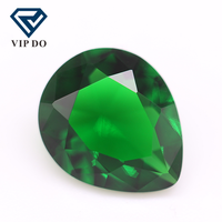 Vente en gros de pierres précieuses en verre cristal K9 de couleur vert émeraude, taille riche, forme taillée à facettes, pierres en vrac, pierres synthétiques en verre émeraude verte