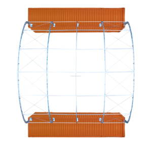 Nhiệm Vụ Nặng Nề 40ftx40ft Đôi Giàn <span class=keywords><strong>Container</strong></span> Dome Xe Nhà Để Xe Kim Loại Khung Nơi Trú Ẩn Trở Lại Tường Tán <span class=keywords><strong>Container</strong></span> Lều - Product Image 5