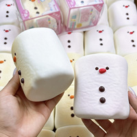 Hachimi Snowman Marshmallow, jouet anti-stress à presser en PU ultra-doux et épongeux à récupération lente, idéal pour la salle de classe
