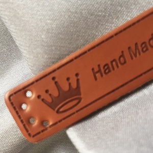 Tùy Chỉnh Thương Hiệu Trống Quần Áo Da Patches Pu Nhãn Tag Nổi May Mặc Da Nhãn Cho Denim Jeans - Product Image 6